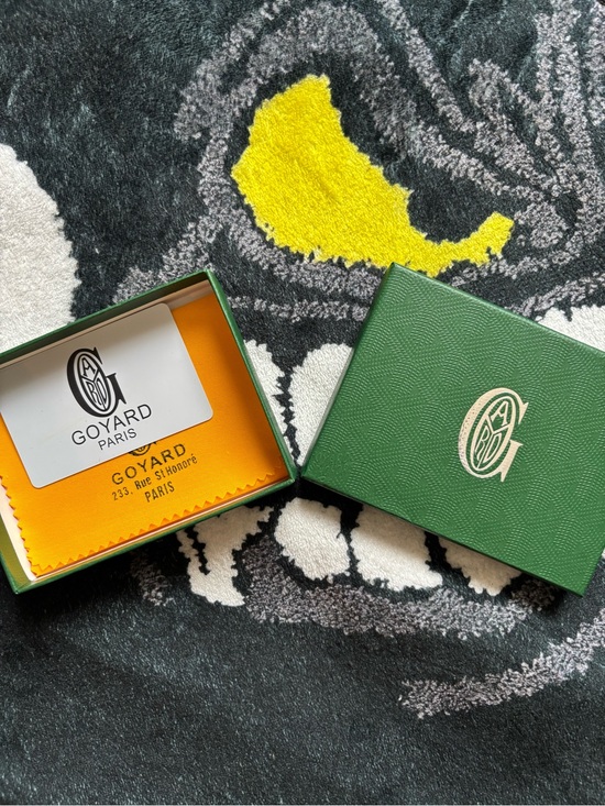 Goyard Other - Goyard yellow Cleaning Cloth with White Logo Card in Green Box